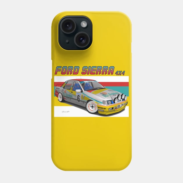 GrA Ford Sierra Sapphire RS Cosworth 4X4 Phone Case by PjesusArt