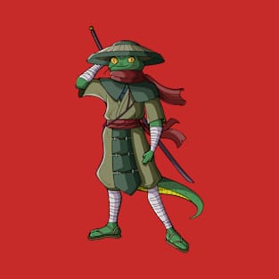 Samurai lizard illustration T-Shirt