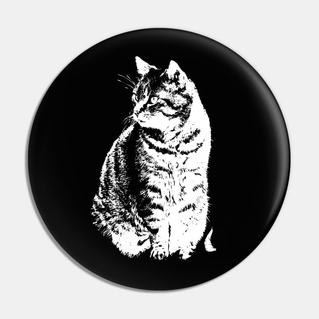 Vigilant Cat Pin by Yvonne