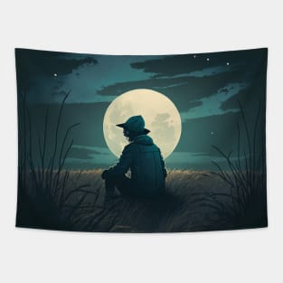 Alone under the moonlight Tapestry