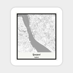 Map of Liverpool - England Magnet