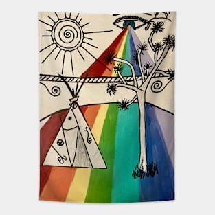 Rainbow eye Tapestry