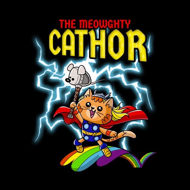 Cat Thor mighty Cat lightning caped Kitty comic by Juandamurai