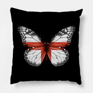 English Flag  Butterfly - Gift for English From England Pillow