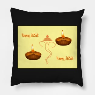 Happy Diwali Greeting Card Pillow