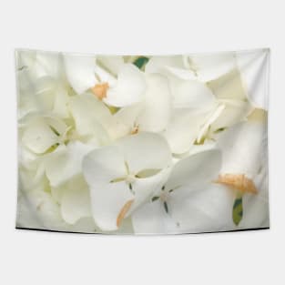 White Hydrangea Flowers Tapestry