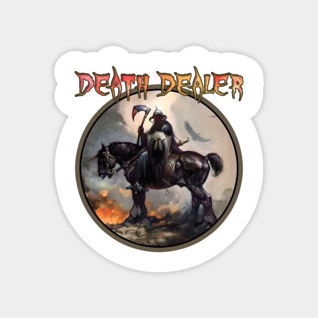 Death Dealer (Black Print) Magnet by Miskatonic Designs