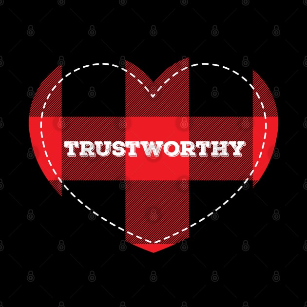 Buffalo Plaid Lumberjack Trustworthy Love Heart by anonopinion