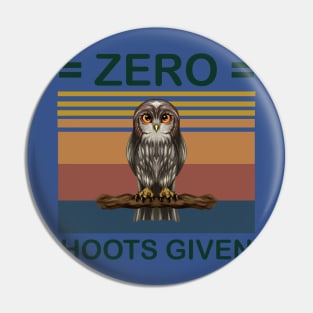 Owl - Zero Hoots Given 2 Pin