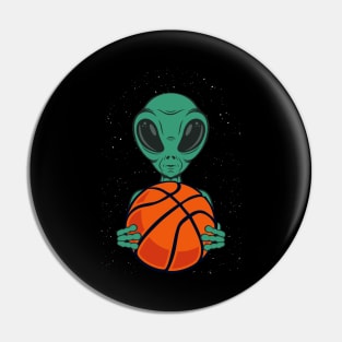 Basketball Alien,  Alien Playing Basketball Sport Pin