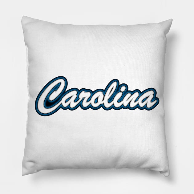 Football Fan of Carolina Pillow by gkillerb