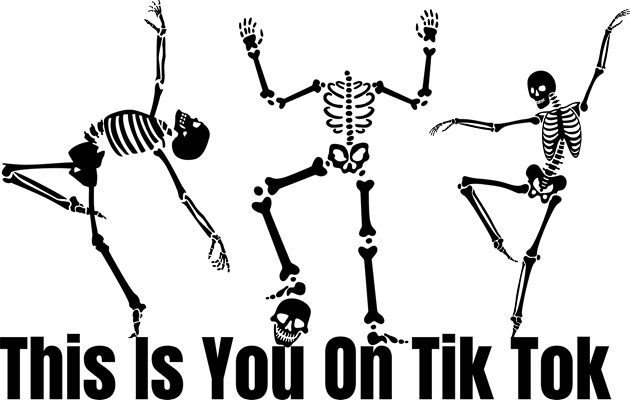 Skeleton Tik Tok Dance 2 Kids T-Shirt by AlmostMaybeNever