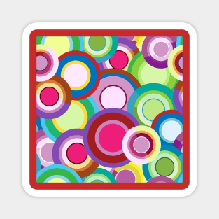 bright and colored circles and rings Magnet