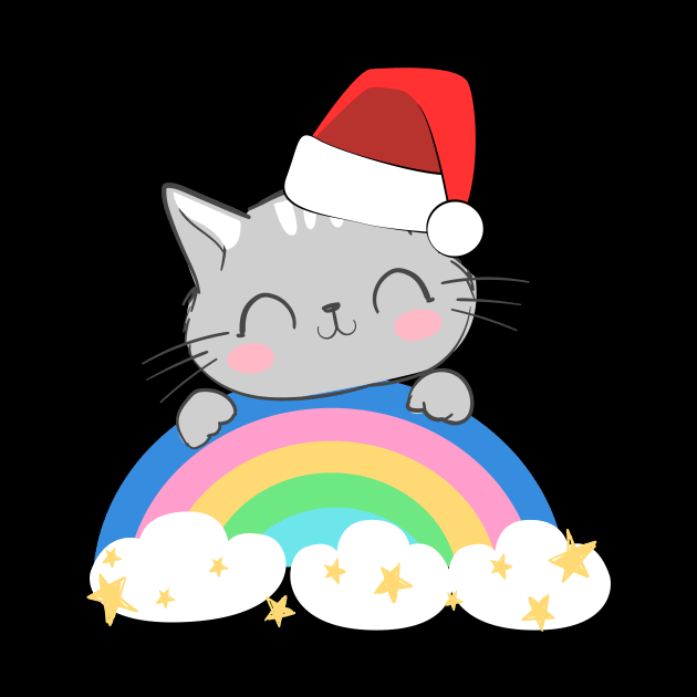 Christmas cat rainbow by Johnny_Sk3tch