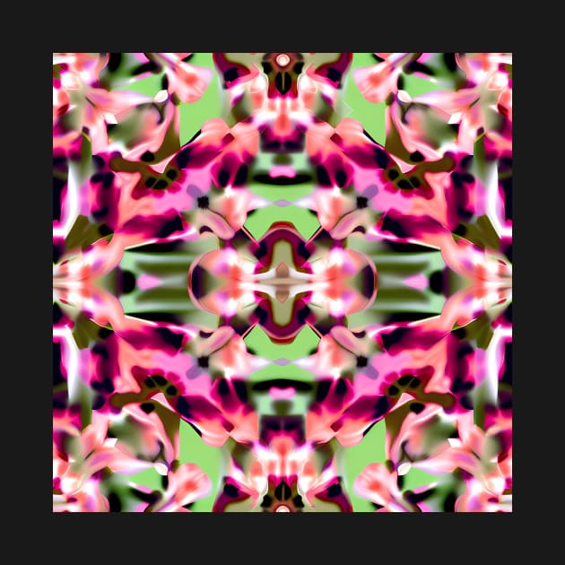 Pink and Green Trippy Kaleidoscope Design by TheJadeCat