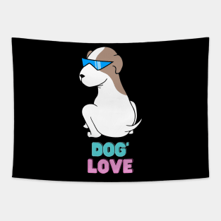 Love dog my family Tapestry