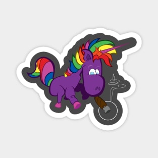 Lil' Smokey the Rainbow Unicorn Magnet