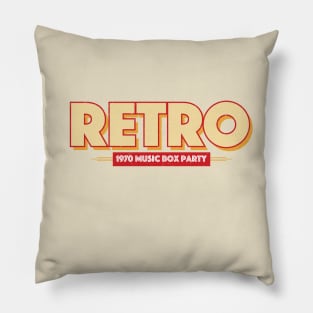 RETRO 1970 music box party Pillow