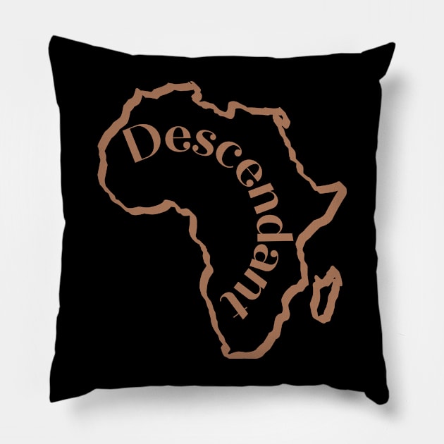 DESCENDANT AFRICAN CONTINENT Pillow by H.E.R.  World 