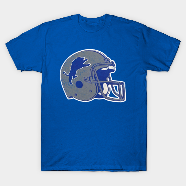 80's Lions Helmet [Vintage Distressed] - Detroit Lions - T-Shirt ...