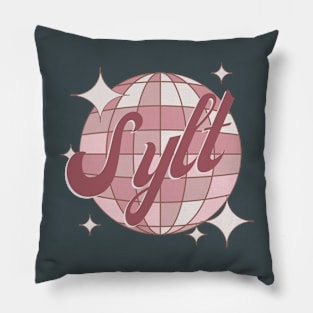 Sylt Nordseeinsel Urlaub Deutschland pink retro Pillow