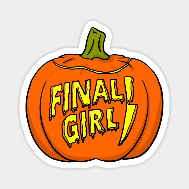 Final Girl Jack-o-lantern Magnet by Crystal Ro