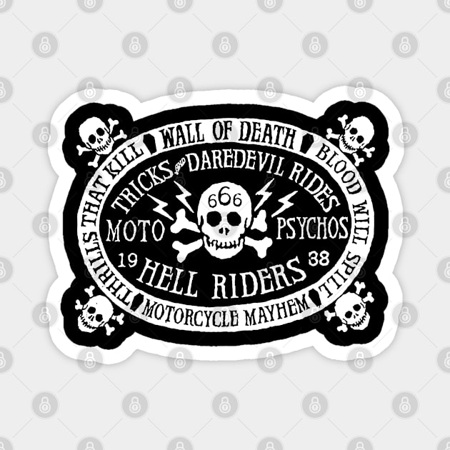 Hell Rider 19/38 Moto Psychos Magnet by CosmicAngerDesign