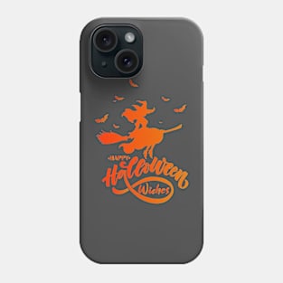 Happy Halloween Beauty Witch Flying Broom Phone Case