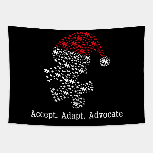 Accept Adapt Advocate T-Shirt Gift For Christmas Tapestry by TeeAnimals