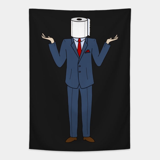 Toilet Paper Man Tapestry by Ratatosk