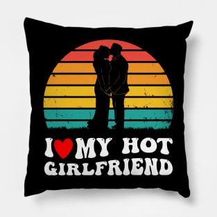 Groovy Vintage I Heart My Hot Girlfriend I Like My Girlfriend GF Pillow