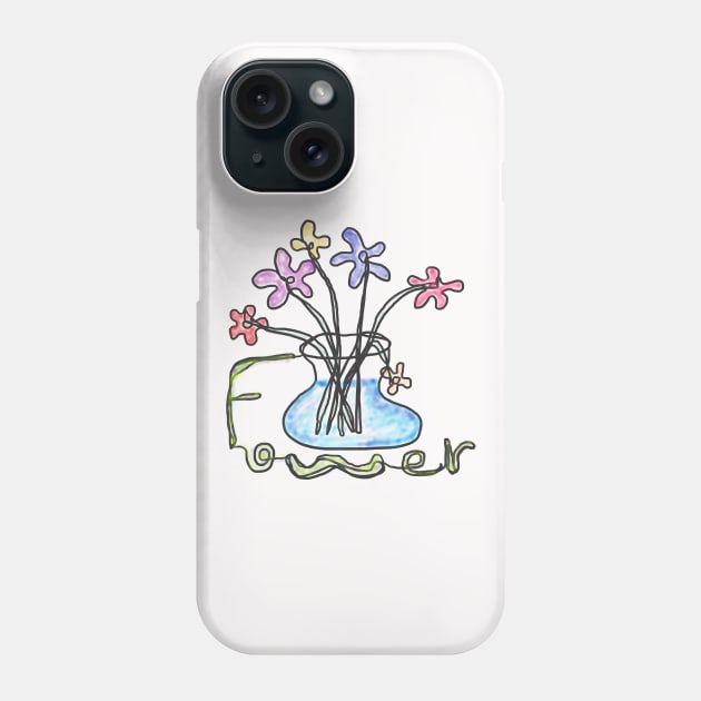 flowers, one line drawing Phone Case by zzzozzo