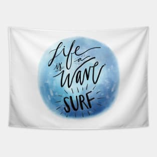 Life is a Wave: SURF Tapestry