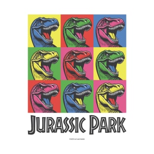 Jurassic Park T-Rex Pop Art Squares T-Shirt