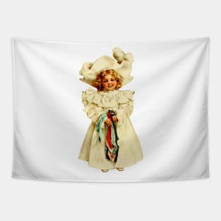 Smiling porcelain face vintage doll Tapestry