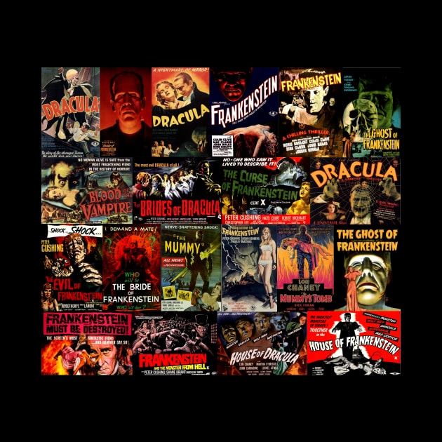 Classic Horror Movie Monster Collage by Starbase79