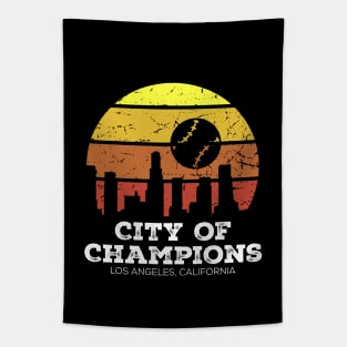 Los Angeles California City of Champions - Baseball Tapestry