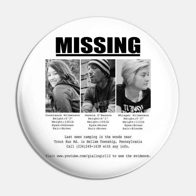 Haunted World of CW Missing Poster Pin by hauntedworldofcwofficial