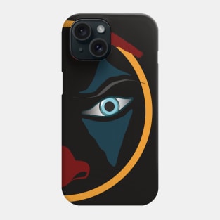 Intense Blue Eyes of the Serious Clown Phone Case