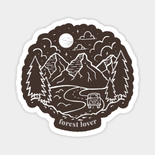 Camp Life in Wonderlust and Hiking Gift for forest lover Magnet