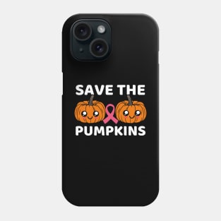 Cute Kawaii Save The Pumpkins Breast Cancer Funny Mom Halloween Phone Case