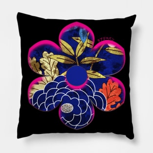 Traditional Japanese Sakura Aesthetic Flowers Kanji 398 Pillow