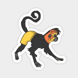 Fun & Colorful Monkey Luchador Wrestler Sketch Drawing Magnet