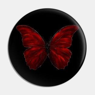 Red Butterfly realistic Pin