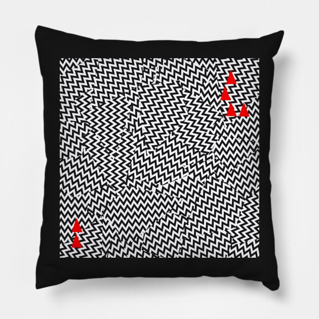 Geometric Optical Art Pillow by HeyGlad
