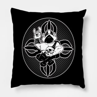 Black Metal Buddha Pillow