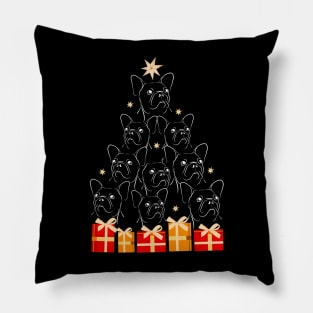 Frenchie Xmas Tree French Bulldog Lovers Christmas Vibes Pillow