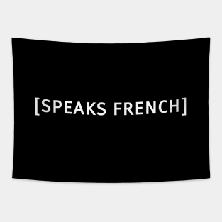 Speaks French Funny Meme Costume Closed Captions and Subs Tapestry