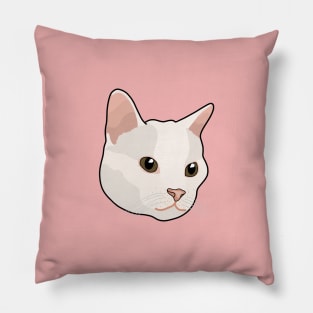 White Cat Pillow