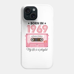 1969 Vintage, 1969 Birthday, 55th Birthday, My Life Is A Playlist Phone Case